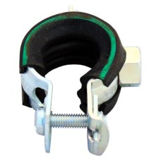 Хомут сантехнический крепежный трубный стальной оцинкованный с резиновой прокладкой Optimal Junior Mupro 43 мм