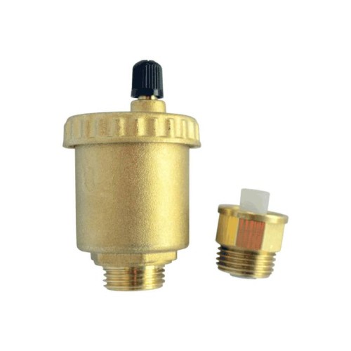 Воздухоотводчик автоматический латунный Ду-15 (1/2") Ру-10 НР (НАР) прямой с запорным клапаном Icma 707 в Самаре