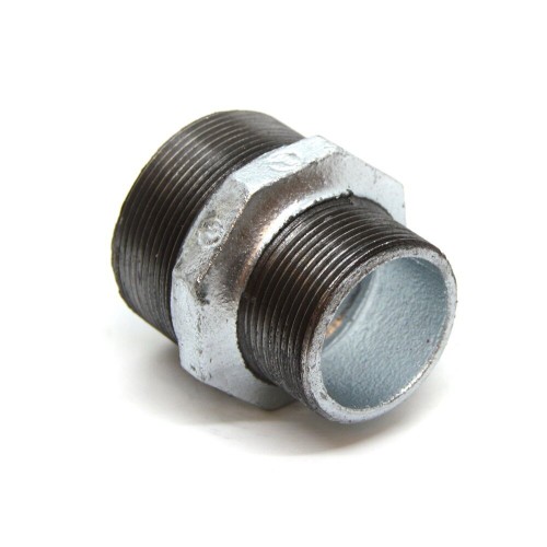 Ниппель чугунный переходной оцинкованный НР Fittex PLUS 25 мм 1/2" ГОСТ 8958-75