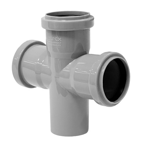 Крестовина PP-MD одноплоскостная бесшумная светло-серая Дн 110 87гр (DN100) б/нап в/к Ostendorf Skolan dB SKDA в Самаре