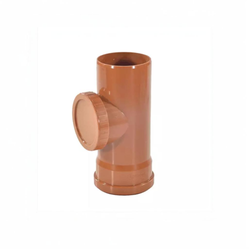 Ревизия канализационная PP-B с крышкой коричневая Дн 110 б/нап в/к RTP (РосТурПласт) в Самаре