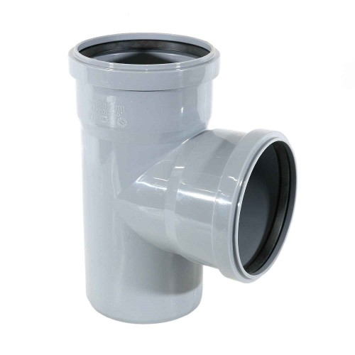 Тройник канализационный PP-MD светло-серый Дн 58-58 67гр (DN56) бесшумный б/нап в/к Ostendorf Skolan dB SKEA в Самаре