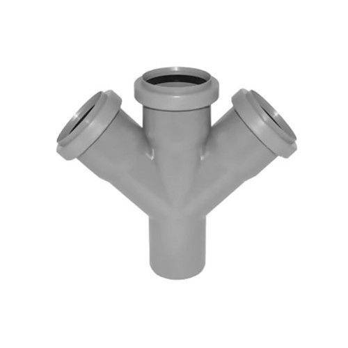 Крестовина PP-H одноплоскостная серая Дн 110-110-110 67гр б/нап в/к Ostendorf HT HTDA в Самаре