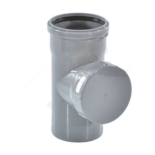 Ревизия канализационная PP-H с крышкой серая Дн 90 б/нап в/к Ostendorf HT HTRE в Самаре