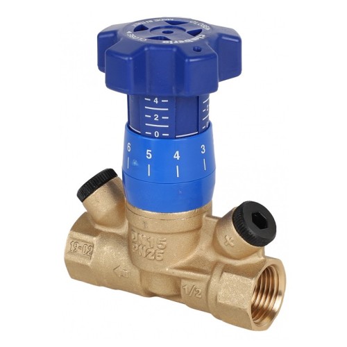 Клапан балансировочный латунный ручной с внутренней резьбой 2,5 МПа CIM 787R Cimberio 20 мм в Самаре