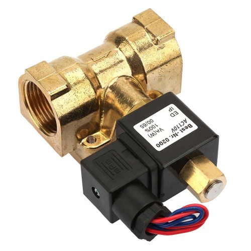 Клапан электромагнитный латунный открытый обратного действия с внутренней резьбой 1,6 МПа 50х150,8 мм 2" в Самаре