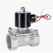 Клапан электромагнитный нержавеющий закрытый прямого действия с внутренней резьбой 1,0 МПа 50х168 мм 2"