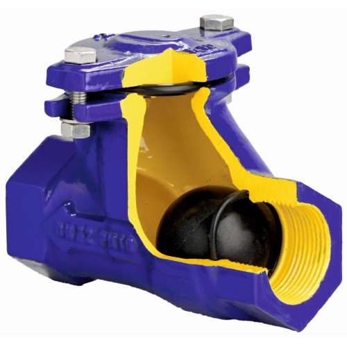 Клапан обратный чугунный Y-тип с внутренней резьбой NBR 1,6 МПа D-022S ABRA 50х175 мм в Самаре