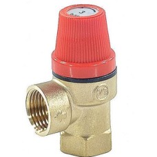 Клапан предохранительный латунный пружинный с внутренней резьбой для отопления 1,0 МПа SVS-0010 STOUT 20 мм 1/2"
