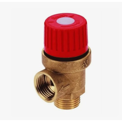 Клапан предохранительный латунный пружинный с внутренней резьбой Prescor Flamco 15 мм 1/2" в Самаре