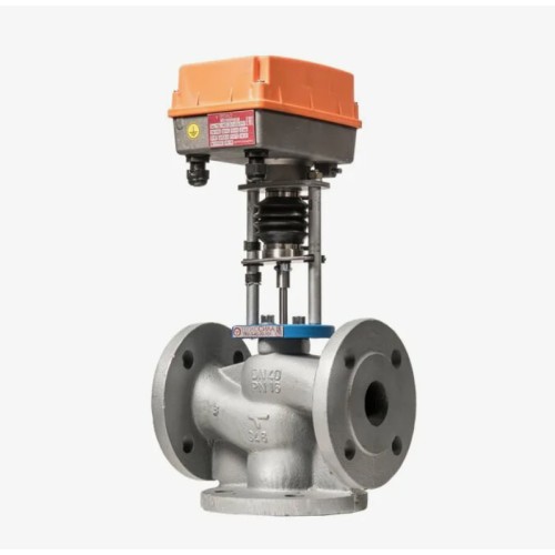 Клапан регулирующий чугуный смесительно-разделительный с электроприводом фланцевый 1,6 МПа TRV-3 Теплосила 25х160 мм в Самаре