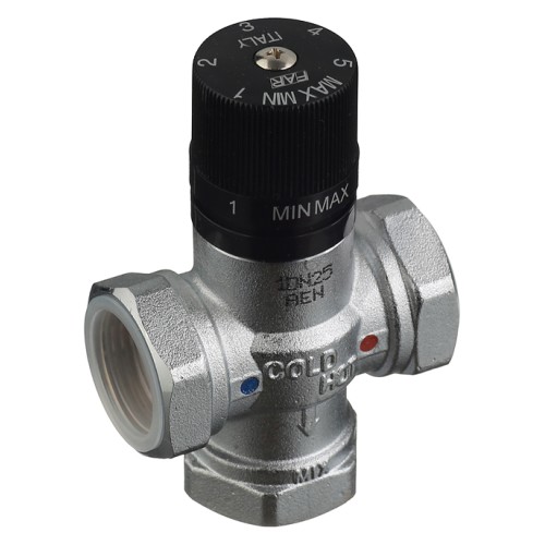 Клапан смесительный латунный термостатический с внутренней резьбой 1,0 МПа TermoFar FAR 25 мм 1" в Самаре