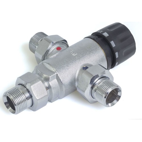 Клапан смесительный латунный термостатический с наружной резьбой-американкой 1,0 МПа TermoFar FAR 20 мм 3/4" в Самаре