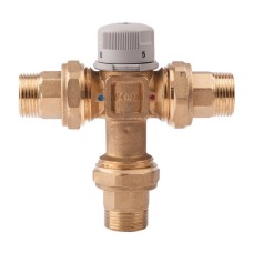 Клапан смесительный латунный термостатический седельный с наружной резьбой 1,0 МПа Icma 25х140 мм