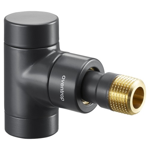 Клапан термостатический угловой Ду-15 (1/2") Ру-10 ВР-НР (ВН-НАР) черный серия E Oventrop в Самаре