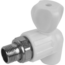 Клапан запорный угловой PP-R наружная резьба 2,5 МПа RTP (РосТурПласт) 25 мм 3/4" ГОСТ 32415-2013