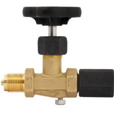 Клапан запорный игольчатый латунный с внутренней-наружной резьбой 2,5 МПа Wika 15 мм