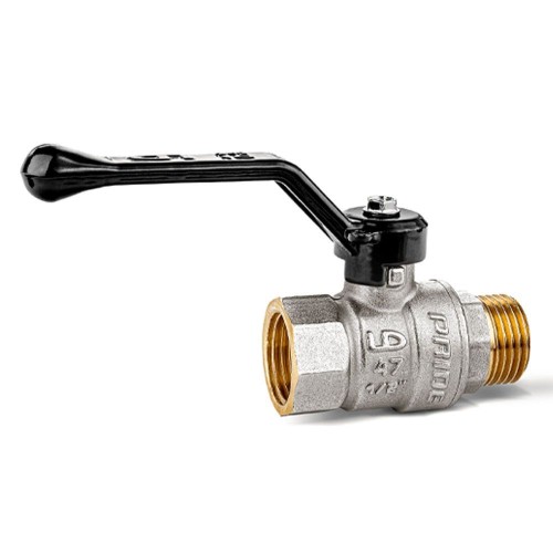 Кран запорный латунный со спускником стандартнопроходной с ручкой-рычагом ВР (ВН) Ру 40 LD Pride LD 15 мм 1/2" в Самаре