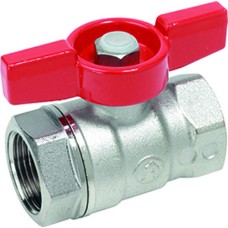 Кран запорный латунный полнопроходной с ручкой-бабочкой ВР (ВН) Ру 35 R851 Giacomini 10х46 мм 3/8"