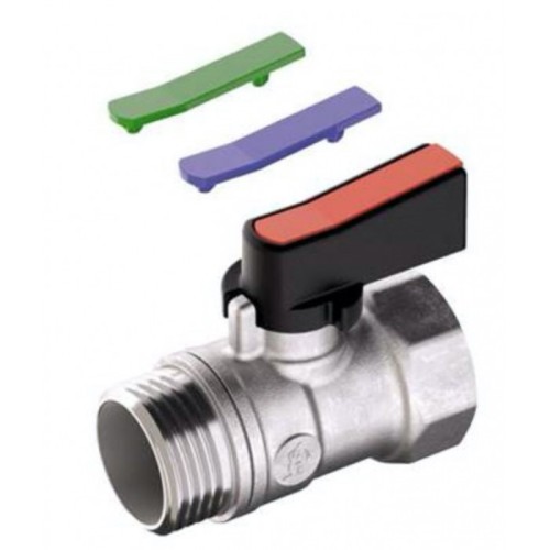 Кран запорный латунный полнопроходной с ручкой-флажком ВР-НР Ру 16 R694 Giacomini 15х46 мм 1/2" в Самаре