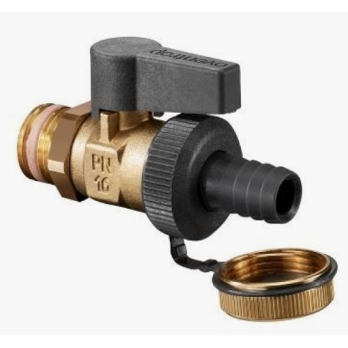 Кран запорный латунный полнопроходной с ручкой-рычагом НР-штуцер Ру 16 Optiflex KFE Oventrop 15 мм 1/2" в Самаре