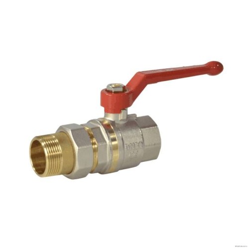 Кран запорный латунный полнопроходной с ручкой-рычагом ВР (ВН) Ру 40 Dist Стандарт Dist 15 мм 1/2" в Самаре