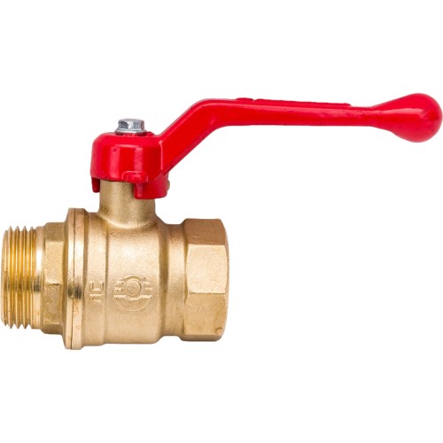 Кран запорный латунный стандартнопроходной с ручкой-рычагом ВР-НР Ру 40 RTP (РосТурПласт) 15 мм 1/2" в Самаре