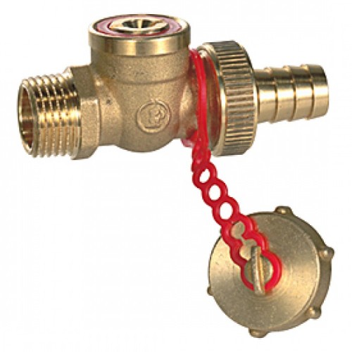 Кран шаровый латунный сливной стандартнопроходной со штуцером НР Ру 10 R608 Giacomini 15х78 мм 1/2" в Самаре