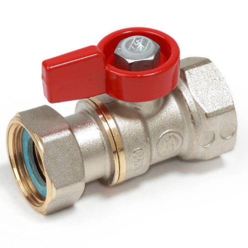 Кран запорный латунный стандартнопроходной с ручкой-флажком ВР-накидная гайка Ру 16 R251 Giacomini 15х68 мм 1/2" в Самаре