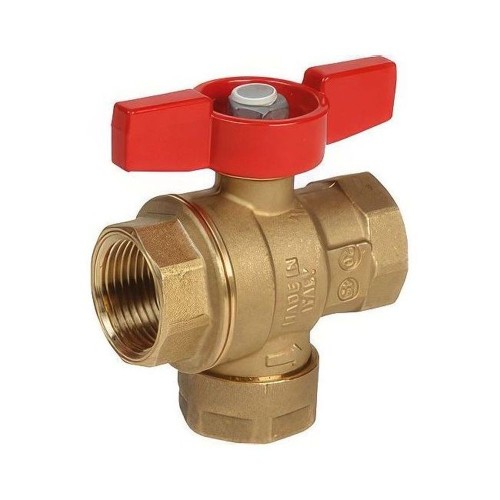 Кран запорный латунный с фильтром полнопроходной с ручкой-бабочкой ВР (ВН) Ру 32 R701 Giacomini 20 мм 3/4" в Самаре