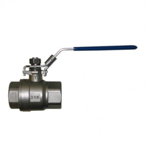 Кран запорный нержавеющий ВР (ВН) полнопроходной ручка-рычаг Ру 63 AISI 316 BV17 АДЛ 8 мм 1/4" в Самаре