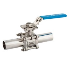 Кран шаровый нержавеющий под приварку полнопроходной Ру 64 AISI 316 NK-BE NK 25х186 мм