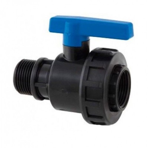 Компрессионный кран ПНД Дн 1/2"-1/2" ВР-НР (ВН-НАР) Ру-10 RTP (РосТурПласт) в Самаре