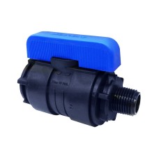 Компрессионный кран ПНД Ду 36 (1 1/4"-1 1/2") ВР-НР (ВН-НАР) Ру-16 VALFEX