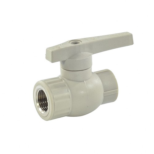 Кран полипропиленовый PP-R запорный прямой полнопроходной с внутренней пайкой белый ручка-рычаг Ру 25 Prime Pro Aqua 20 мм ГОСТ 32415-2013 в Самаре