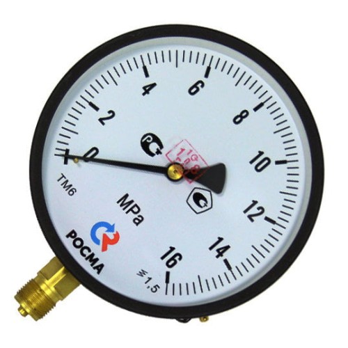 Манометр ТМ-510Р.00, диаметр 100 мм, (0-0,1 МПа), 1.5, G 1/2 в Самаре