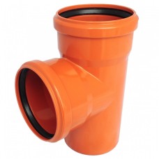 Тройник НПВХ (ПВХ) с раструбом Дн 500-315 87гр коричневый безнапорный в/к Ostendorf KGEA