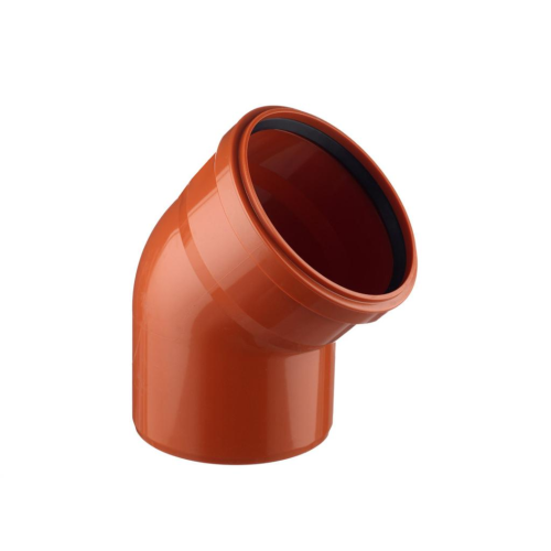 Отвод НПВХ (ПВХ) с раструбом Дн 250 30гр коричневый безнапорный в/к Ostendorf KGB в Самаре
