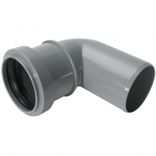Отвод НПВХ (ПВХ) с раструбом серый Дн 110 87гр безнапорный в/к ТУ 6-49-33-92 Хемкор в Самаре
