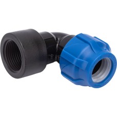 Отвод ПЭ компрессионный Дн 25-1" 90гр Ру-12,5 ВР (ВН) Джилекс