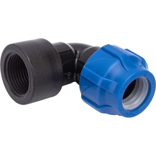 Отвод ПЭ компрессионный Дн 63-1 1/4" 90гр Ру-10 ВР (ВН) RTP (РосТурПласт) в Самаре