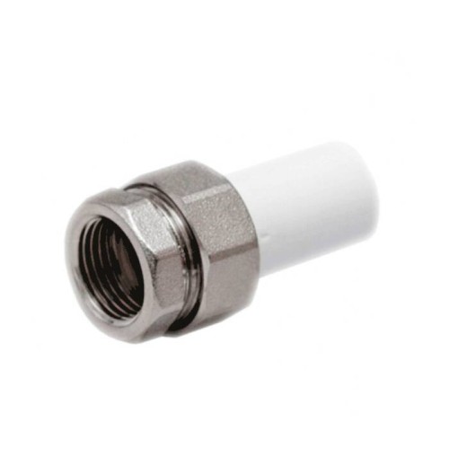 Соединитель PP-R с накидной гайкой Дн 20-1/2" белый Pro Aqua в Самаре