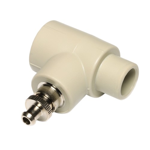 Штуцер PP-R серый с выпускным вентилем Дн 20 Wavin Ekoplastik в Самаре