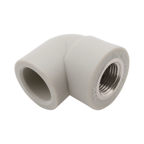 Угольник PP-R комбинированный серый ВР (ВН) Дн 20-1/2" 90 гр Wavin Ekoplastik в Самаре