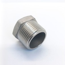 Заглушка нержавеющая шестигранная торцевая НР Ру 16 AISI 304 40 мм 1 1/2"