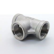 Тройник нержавеющий муфтовый резьбовой соединительный ВР (ВН) Ру 16 AISI 304 80 мм 3"