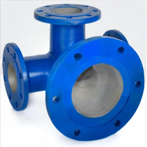 Тройник с пожарной подставкой фланцевый ППТФ Ду 300-300 (L=600-300) ВЧШГ с ЦПП цинк+AL ГОСТ ISO 2531-2012 в Самаре