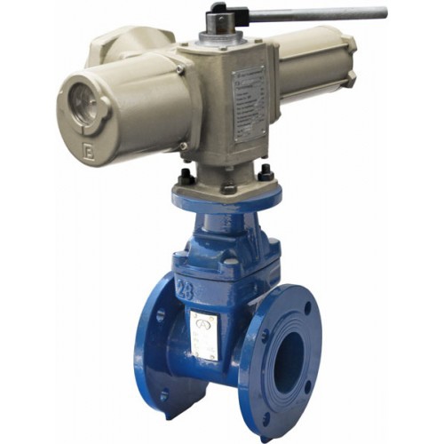 Задвижка чугунная с электроприводом ГЗ 380В и выдвижным шпинделем 30ч906бр 150х280 мм в Самаре