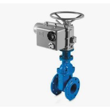 Задвижка чугунная фланцевая с электроприводом ГЗ-А70/12 230В и обрезиненным клином Rushwork 115 65 мм