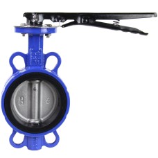 Затвор ручной с нержавеющий диском и рукояткой межфланцевый 1,6 МПа EPDM VPI4449 GGG50 Tecofi 50х42,5 мм